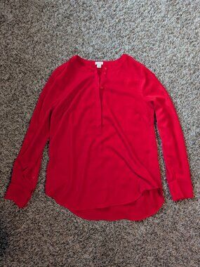 J.Crew Women's Red Blouse - Medium